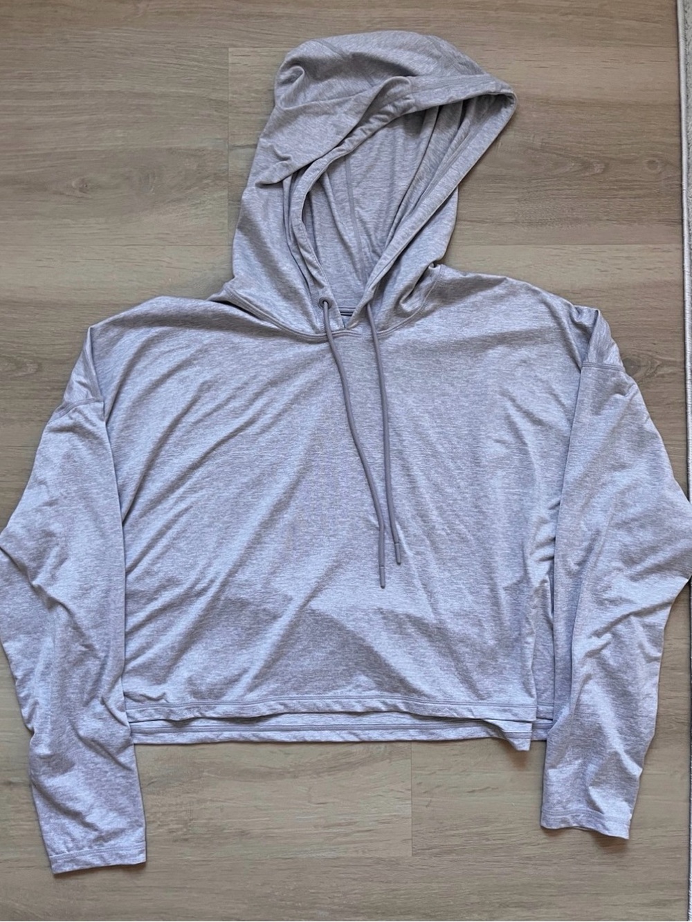 Athleta Lightweight Pullover Hoodie Gray Long Sleeve L